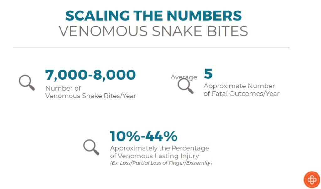 Snake bite statistics